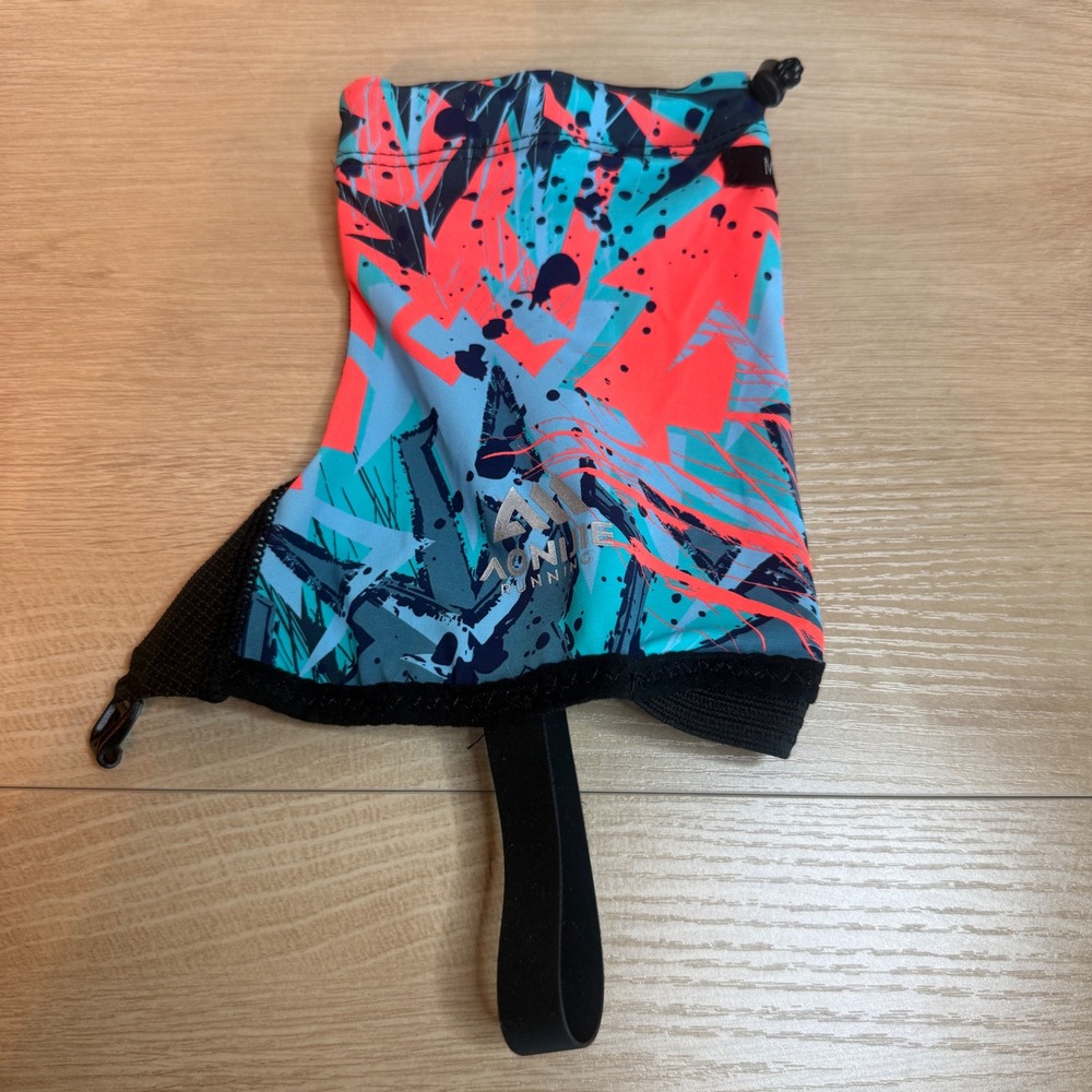 Aonijie Trail Running Gaiters Medium Neon Abstract Geometric E4089 Reflective